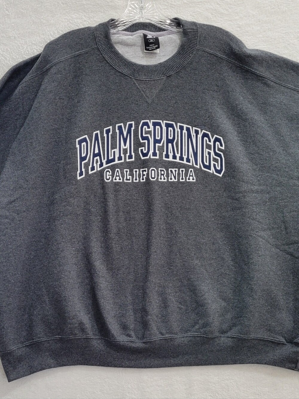 Starter Sweatshirt 2XL XXL Palm Springs California Spellout Charcoal Y2K Heavy